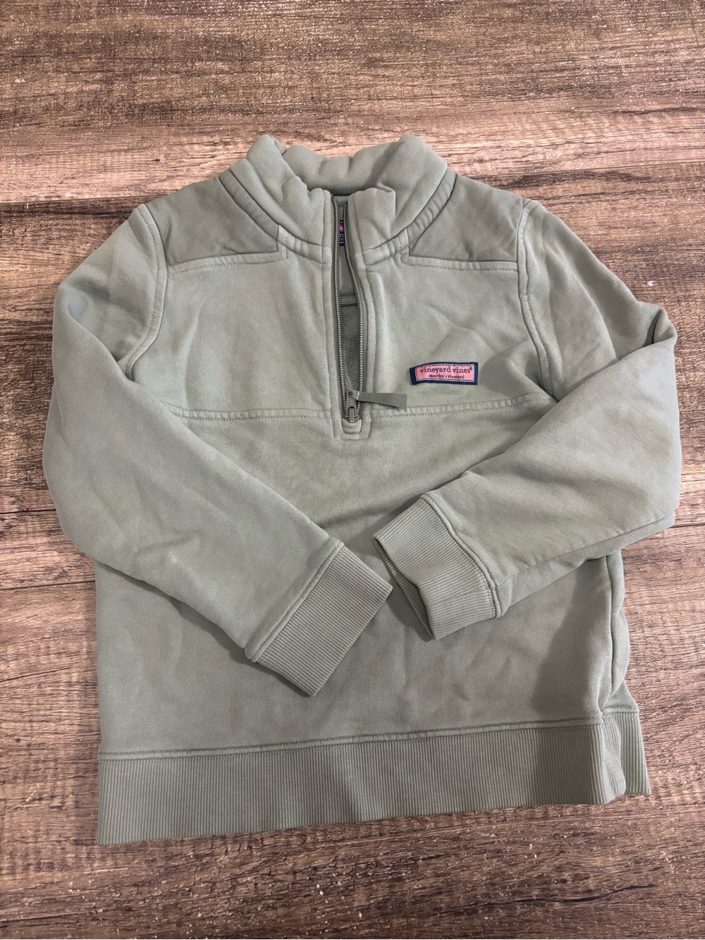 Vineyard Vines Kids Sage Green Half-Zip Pullover